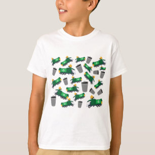 Recycling Garbage Truck Pattern T-Shirt