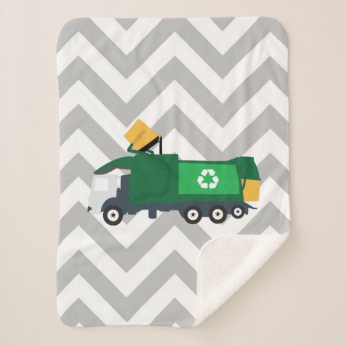 Recycling Garbage Truck Sherpa Blanket