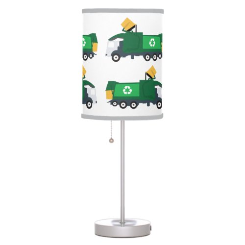 Recycling Garbage Truck Table Lamp