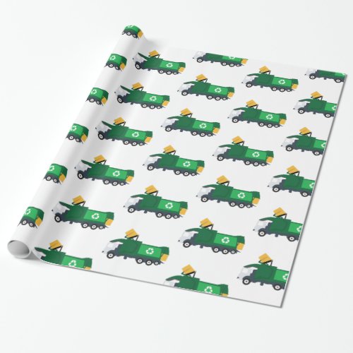 Recycling Garbage Truck Wrapping Paper