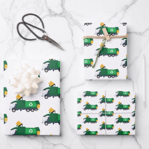 Recycling Garbage Truck Wrapping Paper Sheets