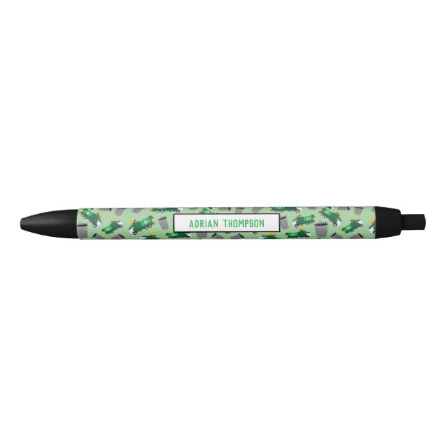 Recycling Garbage Trucks Pattern Kids Pen (Front)
