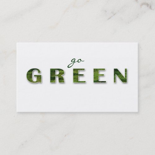Recycling Green Grass Business Card