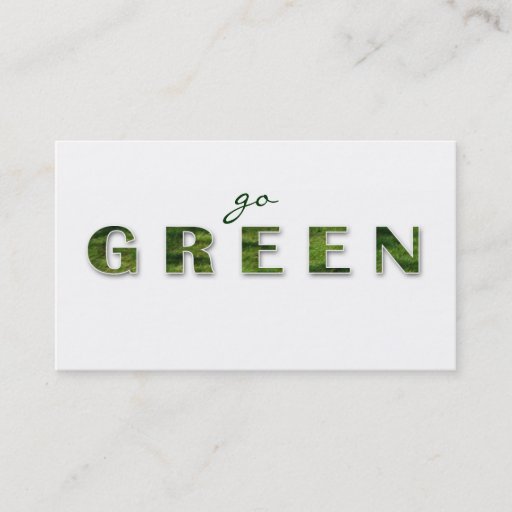 Customizable Recycling Green Grass Business Card