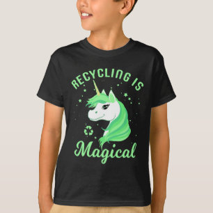 Recycling Is Magical Unicorn Earth Day T Shirt