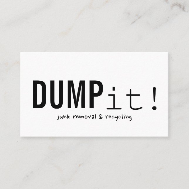 Recycling Junk Scrap Metal Removal Business Card (Front)
