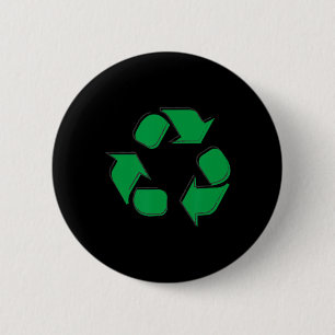Recycling Logo Recycle Symbol Earth Day Boys Girls Button