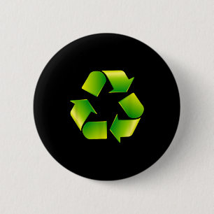 Recycling Logo Recycle Symbol Earth Day Button
