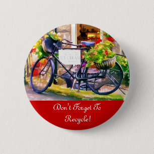 RECYCLING PINBACK BUTTON