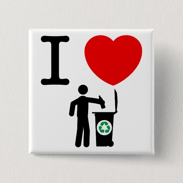 Recycling Pinback Button (Front)