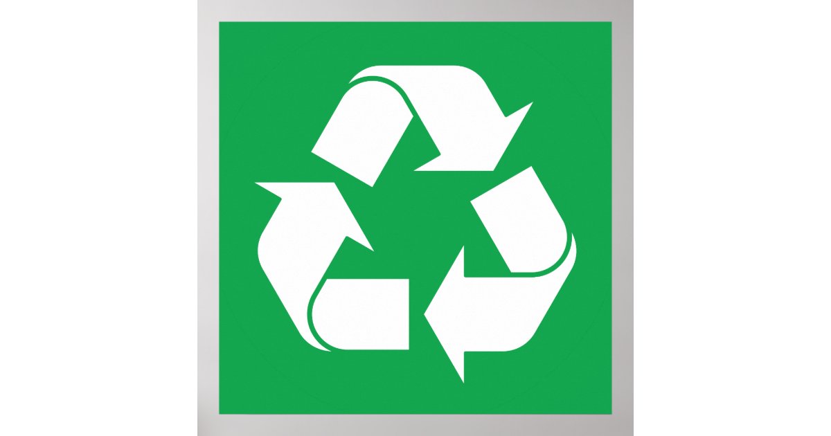 Pad Recycle Sign Recycling Poster | Zazzle