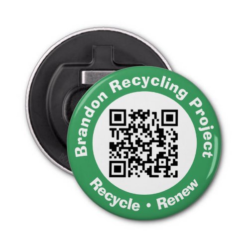Recycling Project QR Code Recycle  Renew Bottle Opener