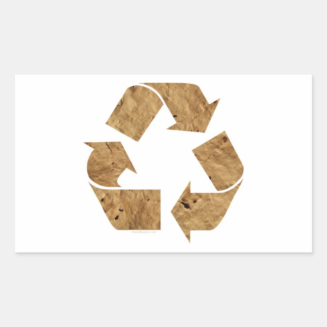 Recycling Rectangular Sticker (Front)