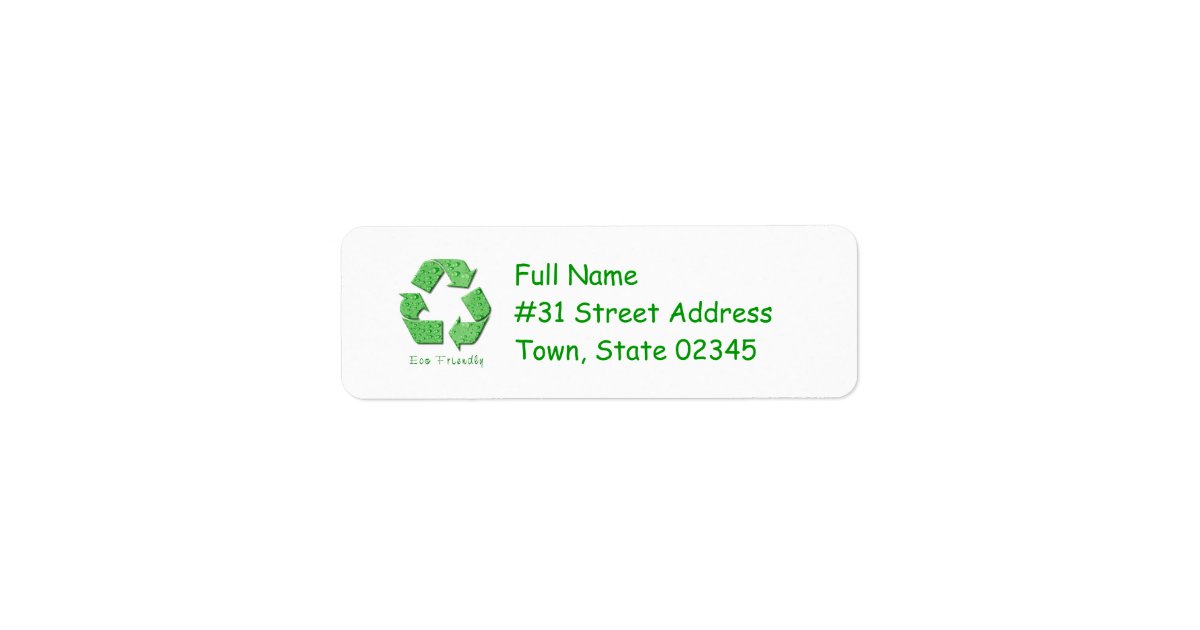 Recycling Return Address Label | Zazzle