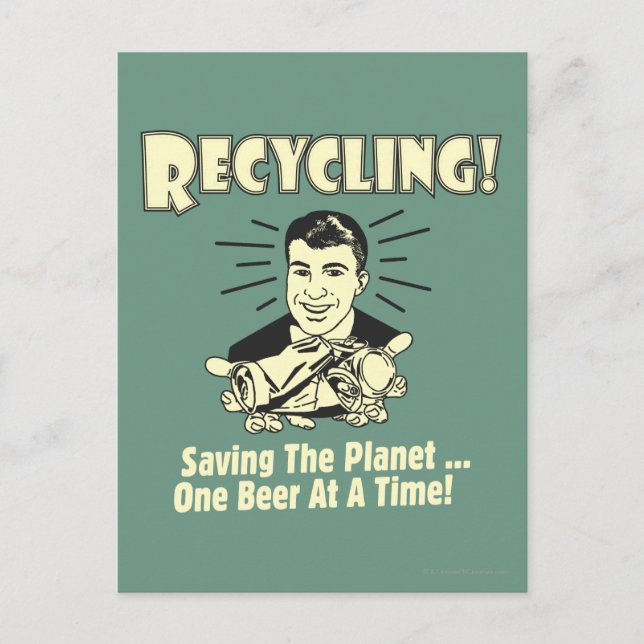 Recycling: Saving the Planet Postcard (Front)