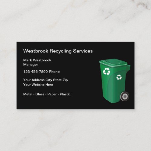 Recycling Services Business Card Template