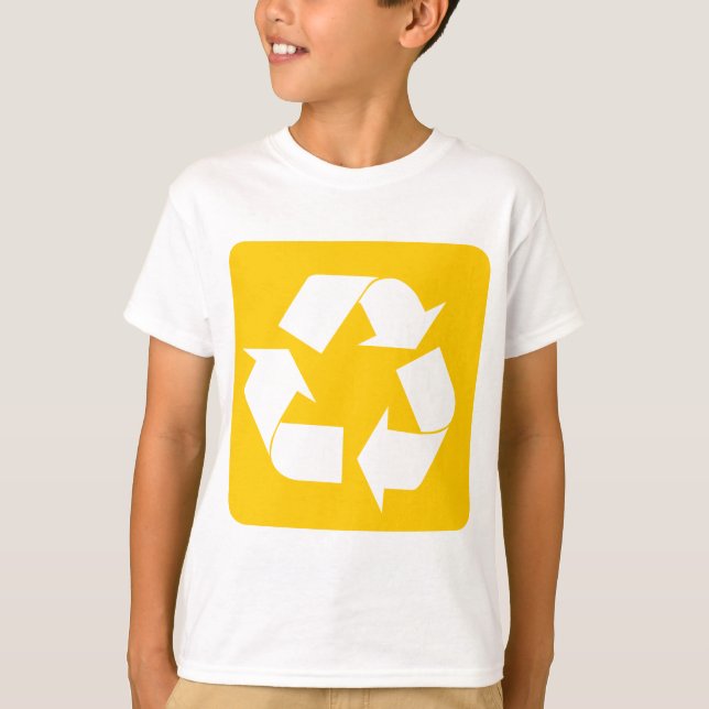 Recycling Sign - Amber T-Shirt (Front)