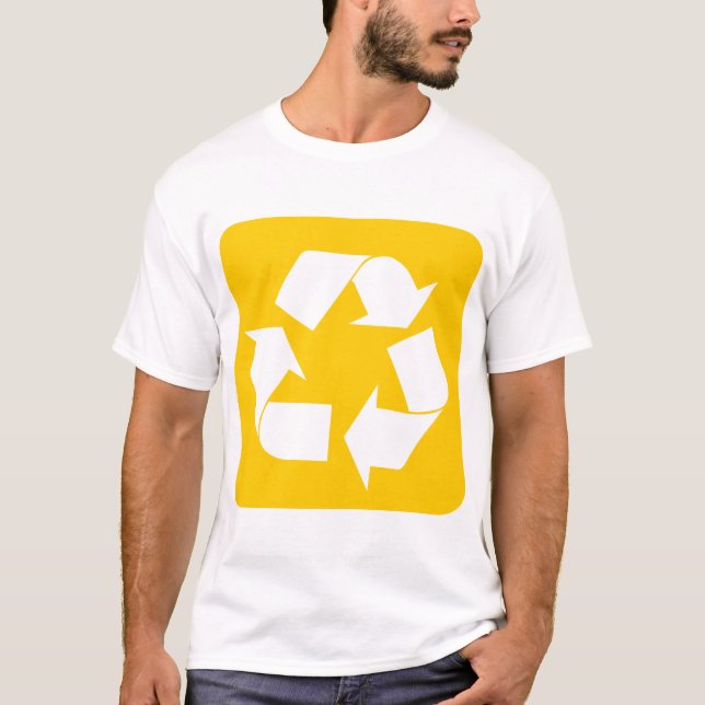 Recycling Sign - Amber T-Shirt (Front)