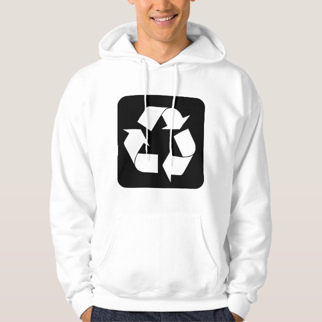 Recycling Sign - Black Hoodie (Front)