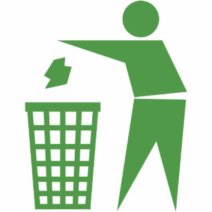 Recycling sign cutout