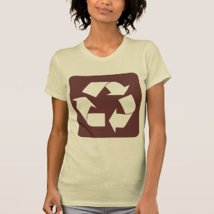 Recycling Sign - Dark Brown T-Shirt