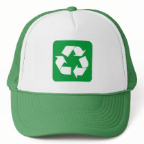 Recycling Sign - Grass Green Trucker Hat