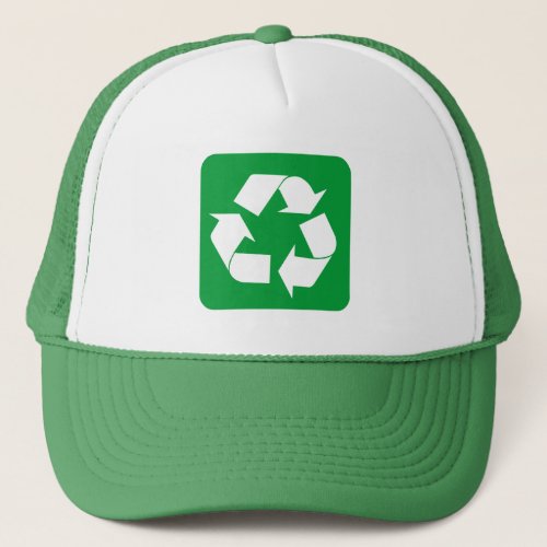 Recycling Sign _ Grass Green Trucker Hat