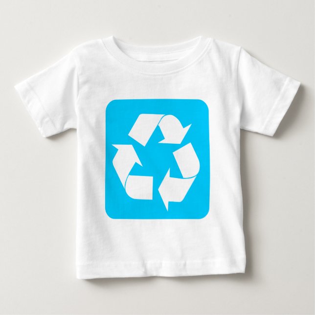 Recycling Sign - Sky Blue Baby T-Shirt (Front)