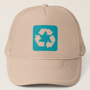 Recycling Sign - Sky Blue Trucker Hat