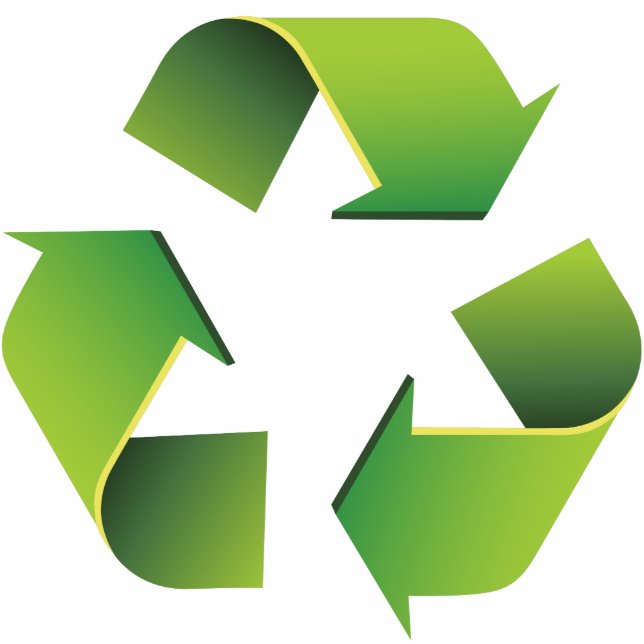 Recycling sign statuette (Front)
