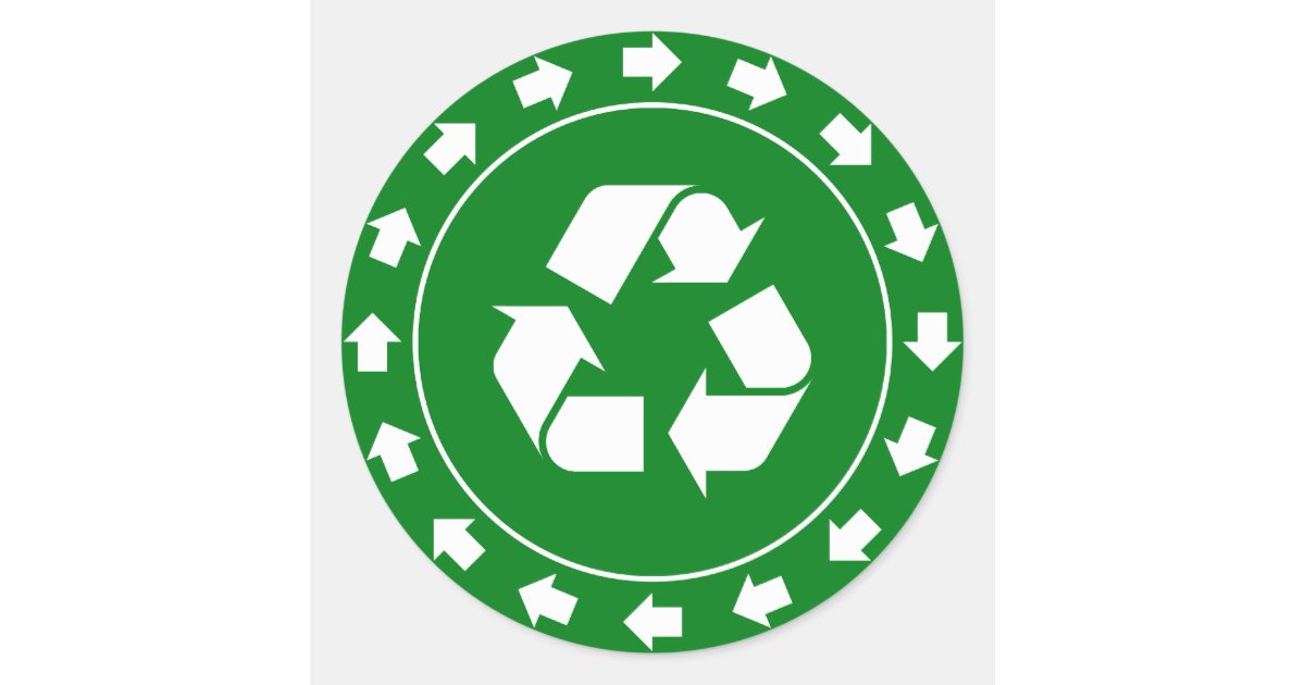 Pad Recycle Sign Recycling Sign Sticker | Zazzle