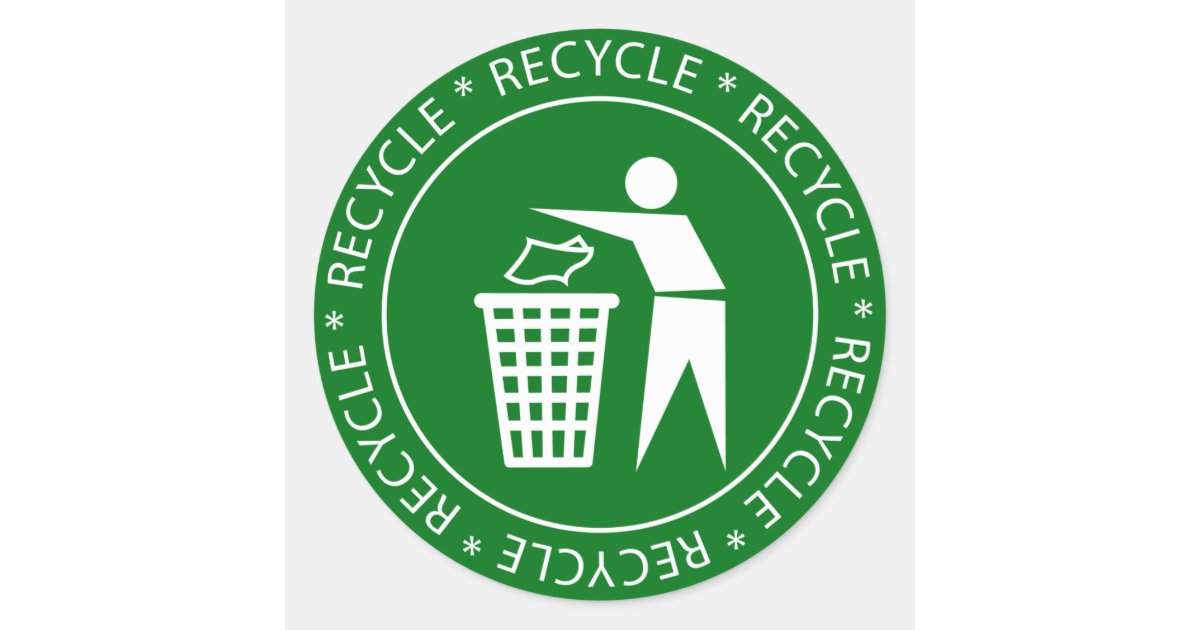 Pad Recycle Sign Recycling Sign Stickers | Zazzle