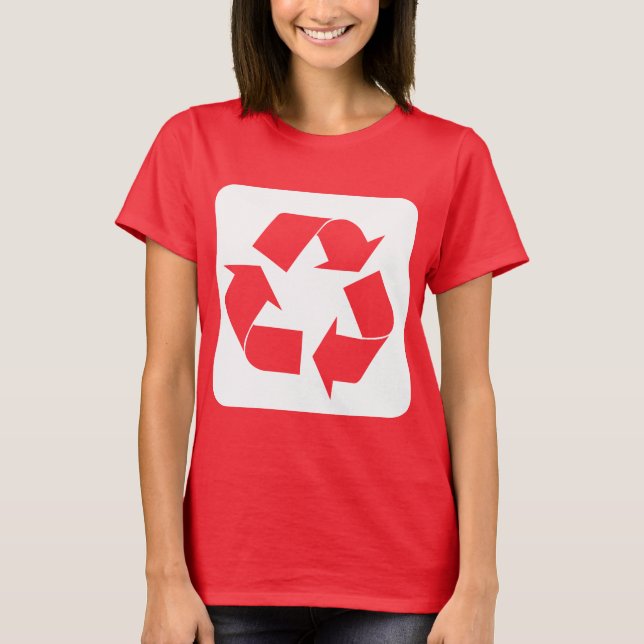 Recycling Sign - White T-Shirt (Front)
