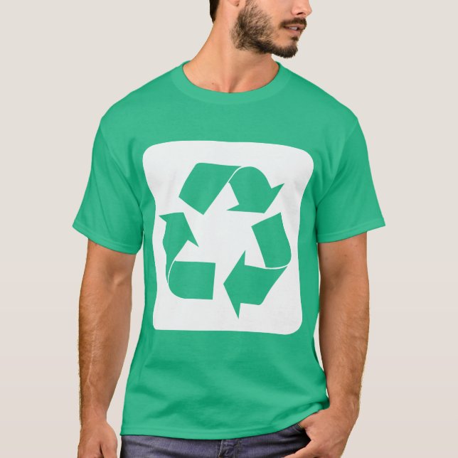 Recycling Sign - White T-Shirt (Front)