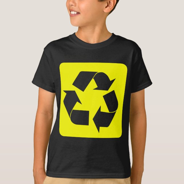 Recycling Sign - Yellow T-Shirt (Front)