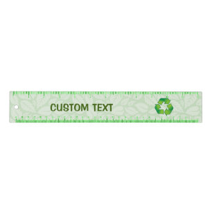 Recycling Symbol 12 inch Ruler