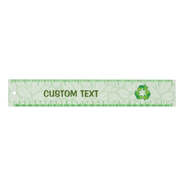 Recycling Symbol 12 inch Ruler (Front)