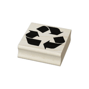 recycling symbol art stamp