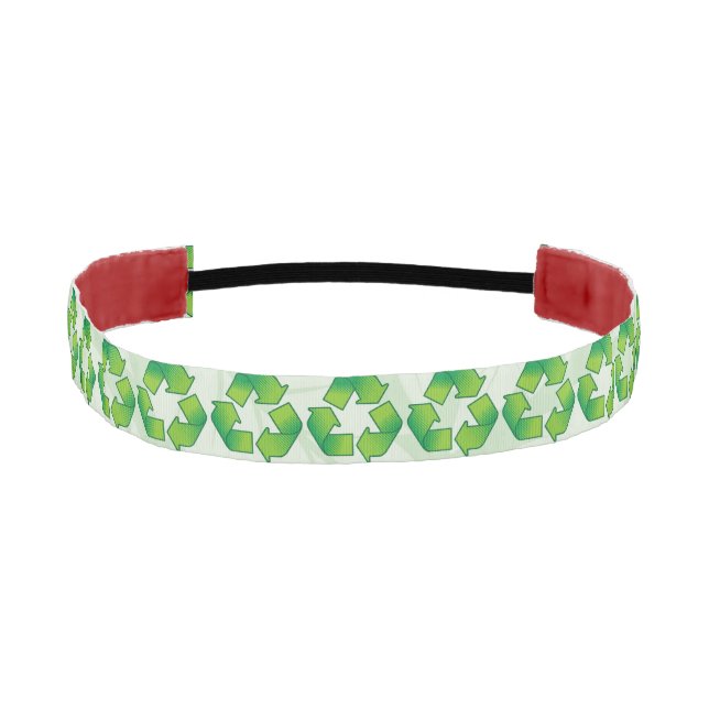 Recycling symbol athletic headband (Front)