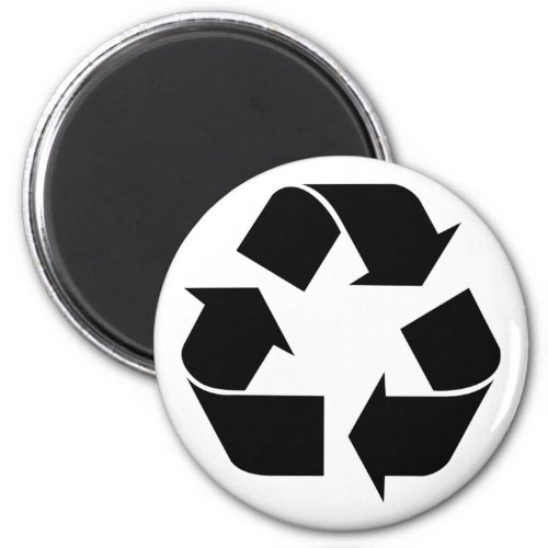 Recycling Symbol _ Black Magnet