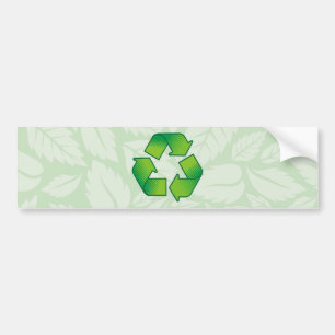 Recycling symbol bumper sticker