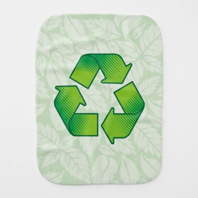 Recycling Symbol Burp Cloth (Front)