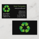 Recycling symbol business card