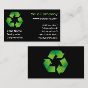 Recycling symbol business card