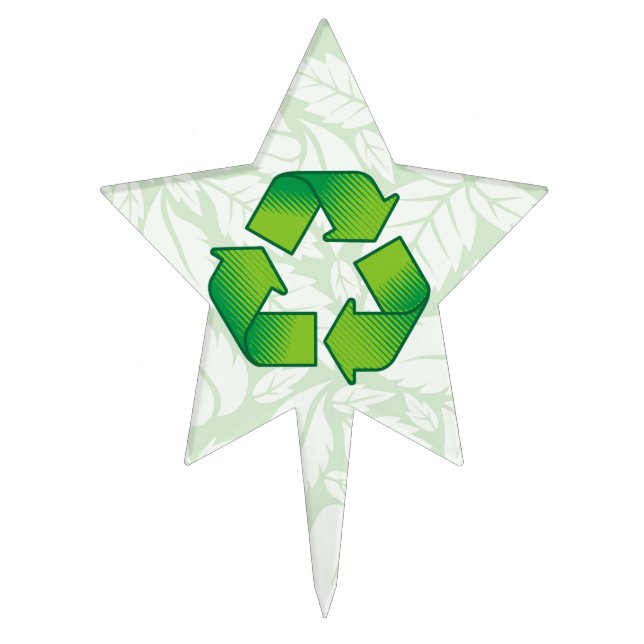Recycling Symbol Cake Topper (Front)