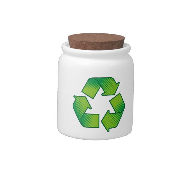 Recycling Symbol Candy Jar (Left)