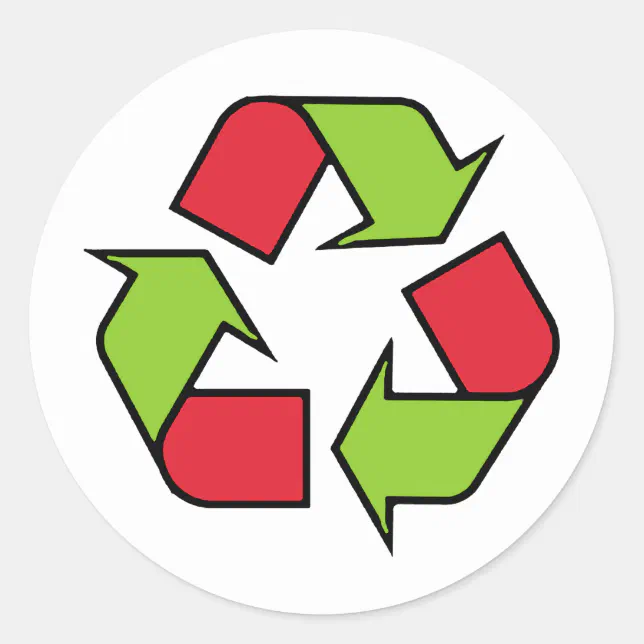 Recycling Symbol Classic Round Sticker Zazzle 3288