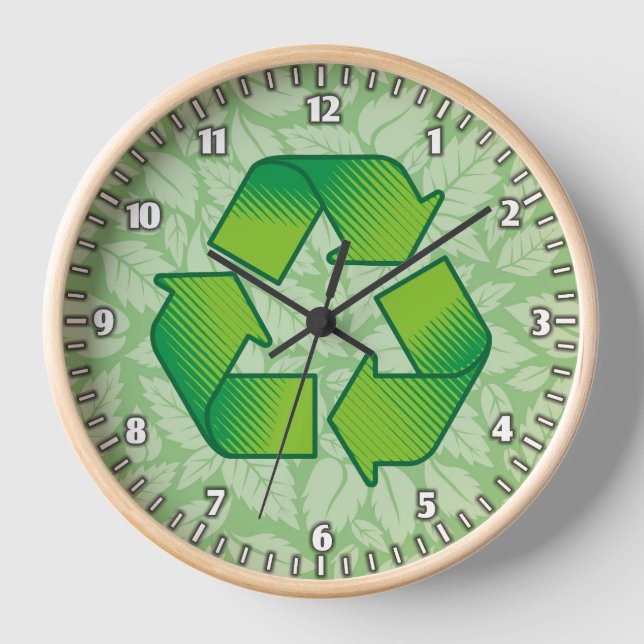 Recycling Symbol Clock (Front)