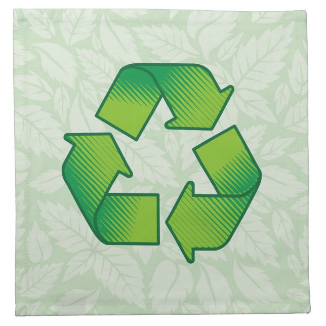 Recycling Symbol Cloth Napkin (Front)