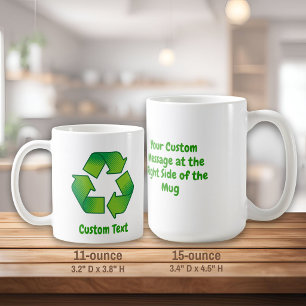 Recycling symbol coffee mug
